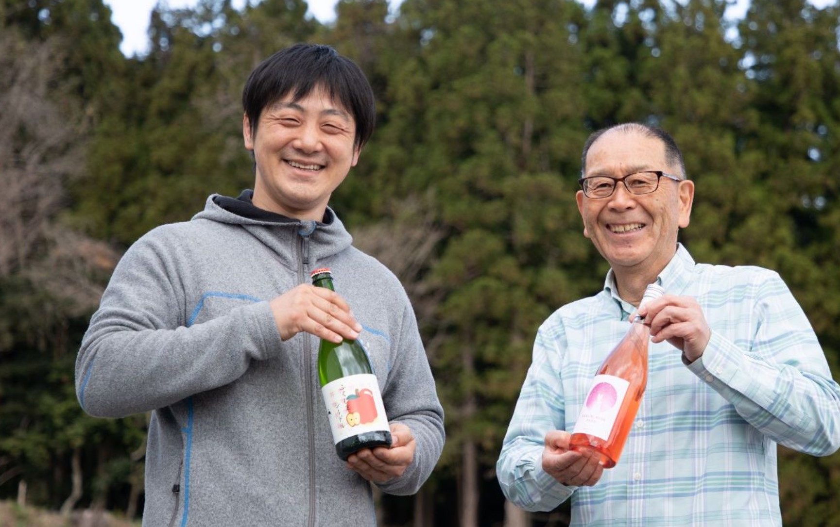 写真：Yasuhito YOKOYAMA (CEO), Shuji MAKINO (Winemaking Technical Master)